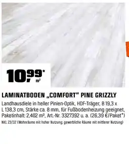 OBI Laminatboden comfort pine grizzly Angebot