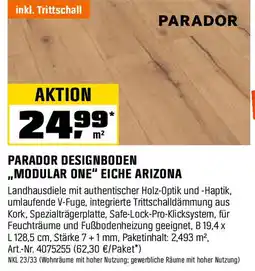 OBI Parador designboden modular one eiche arizona Angebot