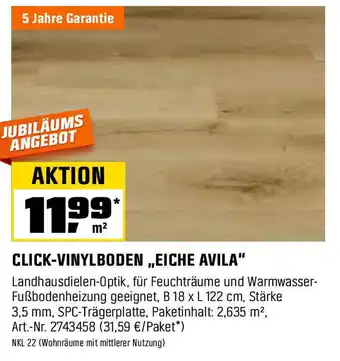 OBI Click vinylboden eiche avila Angebot