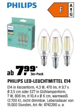 OBI Philips led leuchtmittel e14 Angebot