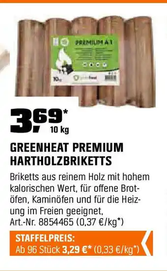 OBI Greenheat premium hartholzbriketts Angebot
