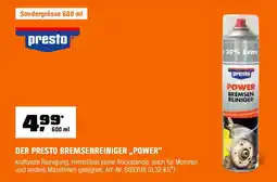 OBI Der presto bremsenreiniger power Angebot