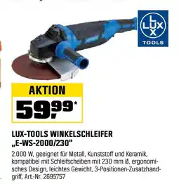 OBI LUX TOOLS WINKELSCHLEIFER E WS 2000/230 Angebot
