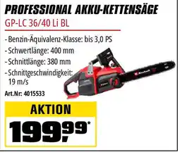 OBI Professional akku kettensäge Angebot