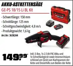 OBI Akku astkettensäge Angebot