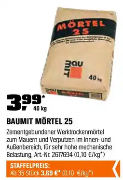 OBI Baumit mörtel 25 Angebot