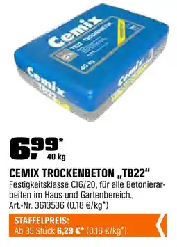 OBI Cemix trockenbeton Angebot