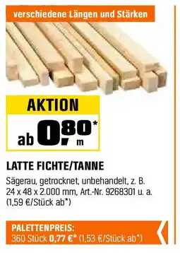 OBI Latte fichte/tanne Angebot