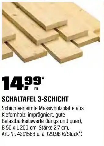 OBI Schaltafel 3-schicht Angebot