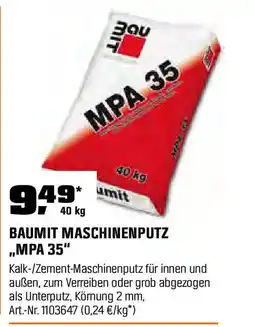 OBI Baumit maschinenputz mpa 35 Angebot