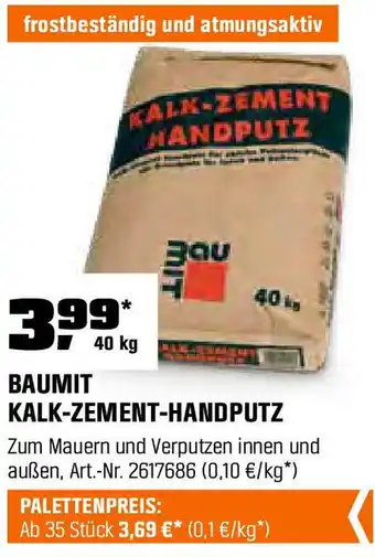 OBI Baumit kalk-zement handputz Angebot