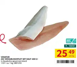 Transgourmet Vonatur asc seesaiblingsfilet mit haut 400 g+ Angebot