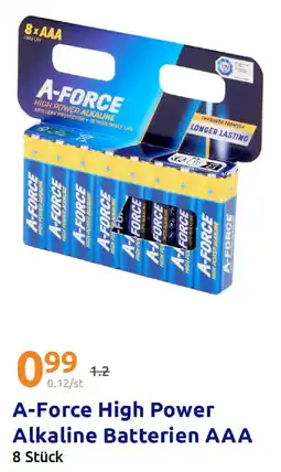 Action A-Force High Power Alkaline Batterien AAA Angebot