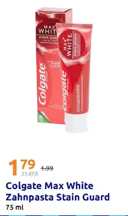 Action Colgate Max White Zahnpasta Stain Guard Angebot