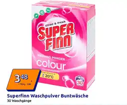 Action Superfinn Waschpulver Buntwäsche Angebot