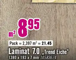 Hornbach Laminat 7.0 trend eiche Angebot