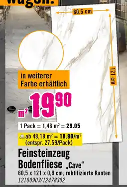 Hornbach Feinsteinzeug bodenfliese Angebot