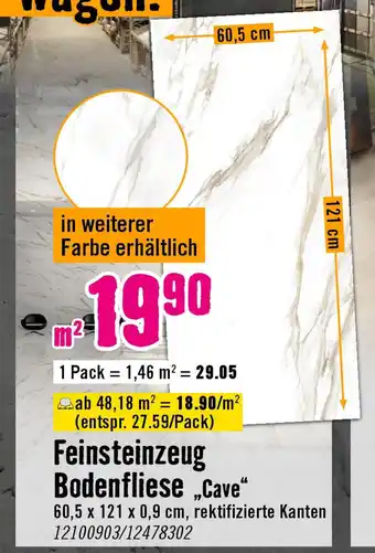 Hornbach Feinsteinzeug bodenfliese Angebot