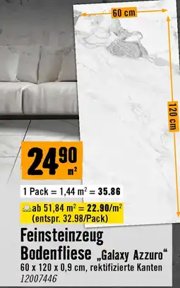 Hornbach Feinsteinzeug bodenfliese galaxy azzuro Angebot