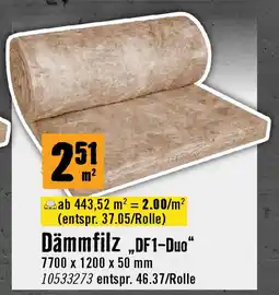 Hornbach Dämmfilz DF1-Duo Angebot