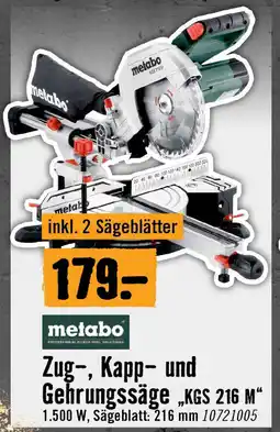 Hornbach Zug-Kapp- und Gehrungssäge Angebot