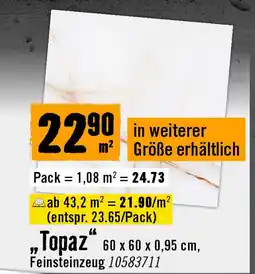Hornbach Feinsteinzeug Bodenfliese Topaz Gold Angebot