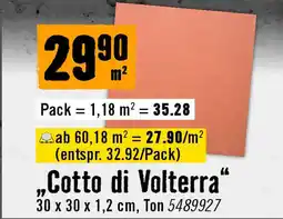 Hornbach Ton Bodenfliese Cotto di Volterra Angebot