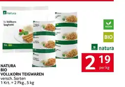 Transgourmet Natura bio vollkorn teigwaren Angebot