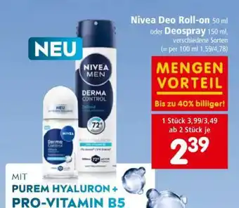 Interspar Nivea Deo Roll-on oder Deospray Angebot
