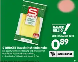 Interspar S-BUDGET Haushaltshandschuhe Angebot