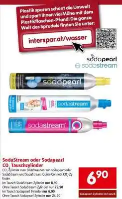 Interspar SodaStream oder Sodapearl CO₂ Tauschzylinder Angebot