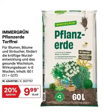Lagerhaus Immergrün pflanzerde torffrei Angebot