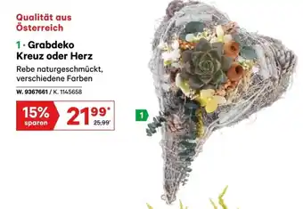 Lagerhaus Grabdeko Kreuz oder Herz Angebot
