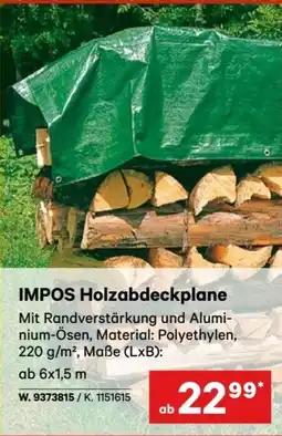 Lagerhaus Impos holzabdeckplane Angebot
