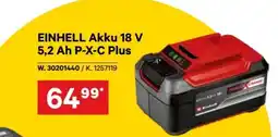 Lagerhaus Einhell akku 18 v 5,2 ah p-x-c plus Angebot