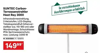 Lagerhaus Suntec carbon- terrassenstrahler heat ray 3000 Angebot