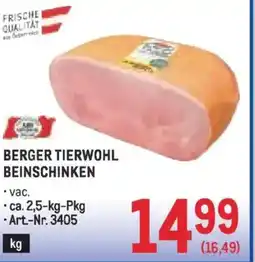 Metro Berger tierwohl beinschinken Angebot