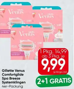 Spar Gillette Venus Comfortglide Spa Breeze Rasierklingen Angebot