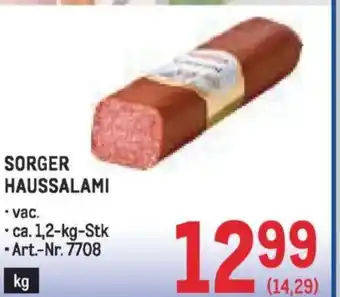 Metro Sorger haussalami Angebot
