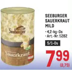 Metro Seeburger sauerkraut mild Angebot