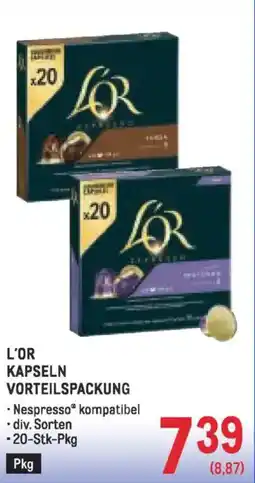 Metro L'or kapseln vorteilspackung Angebot
