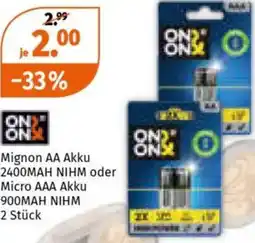 Müller Mignon aa akku 2400mah nihm oder micro aaa akku 900mah nihm 2 stück Angebot