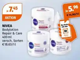 Müller NIVEA Bodylotion Repair & Care Angebot