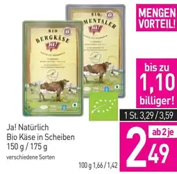 Sutterlüty Ja! Natürlich Bio Käse in Scheiben Angebot