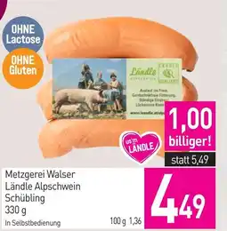 Sutterlüty Metzgerei Walser Ländle Alpschwein Schübling Angebot