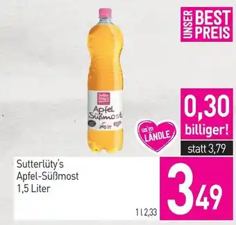Sutterlüty Sutterlüty's Apfel-Süßmost Angebot