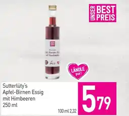 Sutterlüty Sutterlüty's Apfel-Birnen Essig mit Himbeeren Angebot