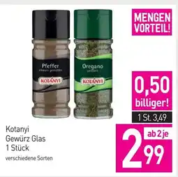 Sutterlüty Kotanyi Gewürz Glas Angebot