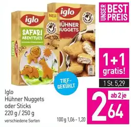 Sutterlüty Iglo Hühner Nuggets oder Sticks Angebot