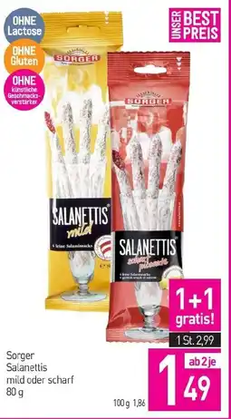 Sutterlüty Sorger Salanettis mild oder scharf Angebot